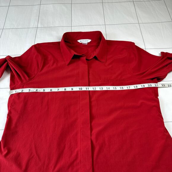 Athleta Red Button Down Shirt - Picture 5 of 6